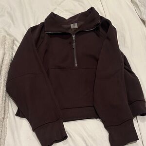 Danskin Women's Brown Half-Zip Sweater